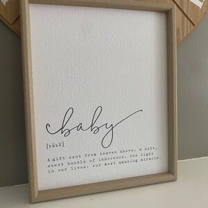 Hobby Lobby Baby Art Print - Black and White
